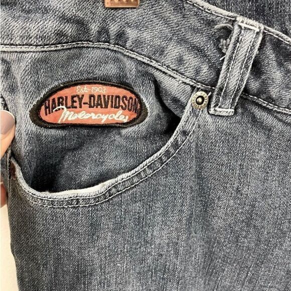 Harley Davison distress Blue Jeans 36 L/XL boot cut. - Picture 4 of 7